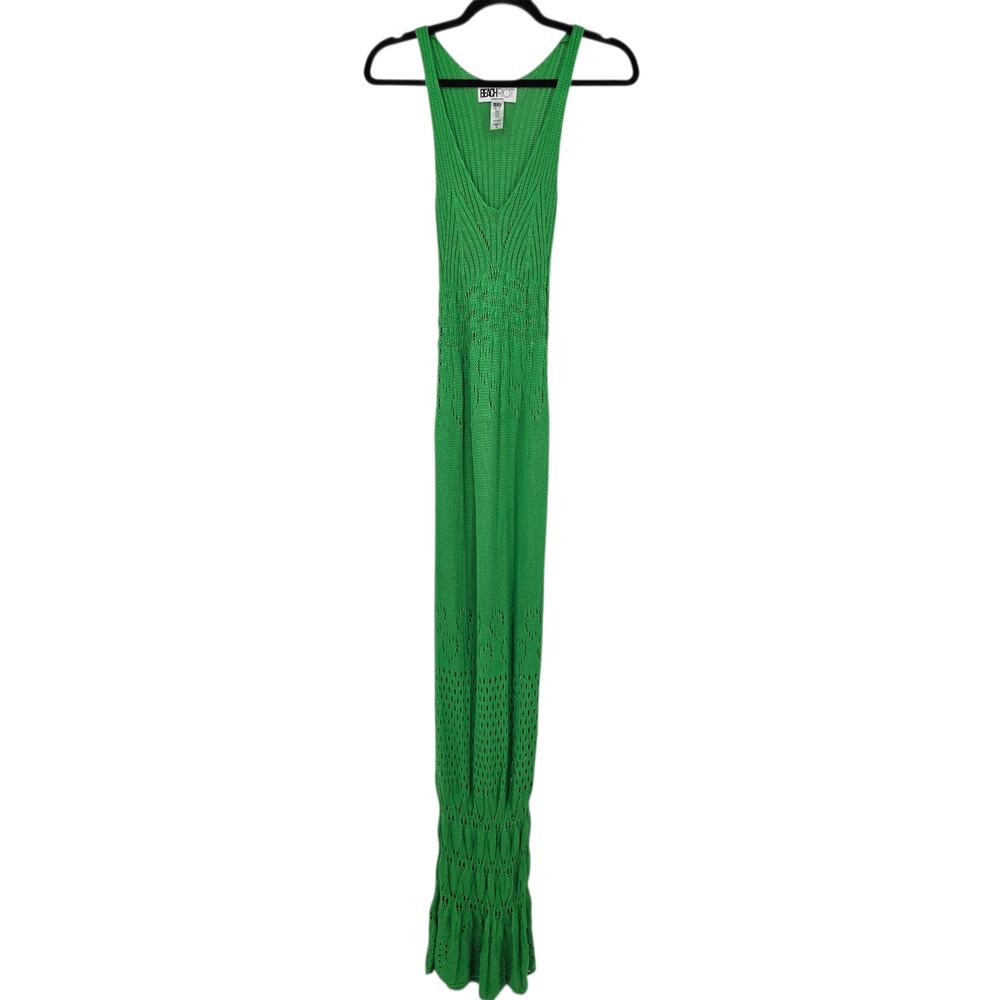 Beach Riot Green Tracy Crochet Scoop Neck Tank Maxi Dress Swim Cover-Up Size M - Picture 3 of 6